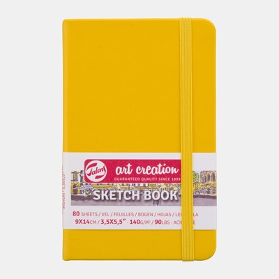 Art Creation Skicovací blok Talens Golden Yellow 9 x 14 cm 140 g 80 listov pevná väzba