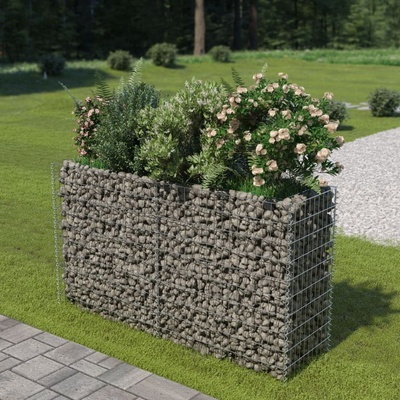 Nabytek XL Gabionový vyvýšený záhon pozinkovaná ocel 180 x 50 x 100 cm