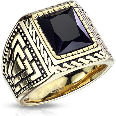 Steel Edge ocelový pečetní prsten pro muže 7159