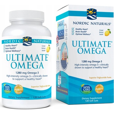 Nordic Naturals Ultimate Omega 1280 mg, citrón 120 softgel kapslí