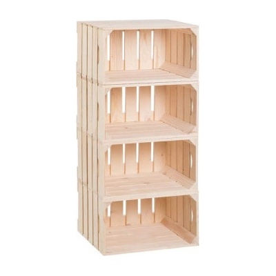ČistéDrevo Dřevěné bedýnky regál 88 x 40 x 30 cm