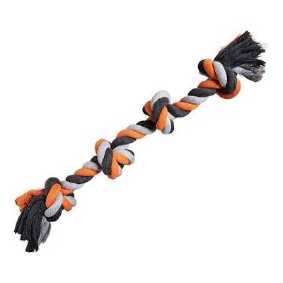 HipHop Uzol bavlnený 4 knôty 61 cm šedá tm.šedá oranžová