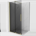 Mexen Velar плъзгаща се душ кабина Walk-in 90 x 200 см, графит 8 мм, златиста четка - 871-090-000-43-55 (871-090-000-43-55)