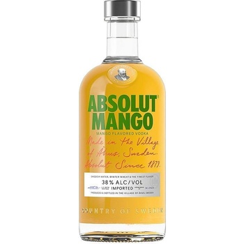 Vodka Absolut Mango 38% 1 l (holá láhev)