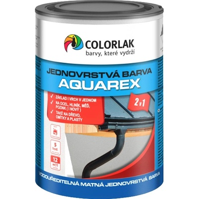 Colorlak Aquarex V2115 jednovrstvová farba 2v1 0,6 L RAL 7035 svetlošedá