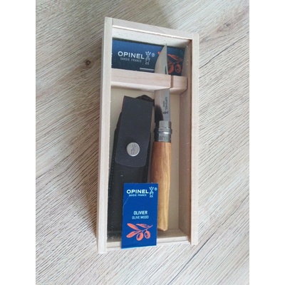 Opinel VRI Inox N°8 Olivový + pouzdro