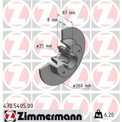 Brzdový kotúč ZIMMERMANN 470.5405.00 (470540500)