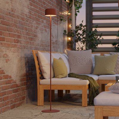 EGLO 901897 -LED соларна стояща лампа ROCCANOVA LED/2, 8W/3, 7V IP44 оранжева (EG901897)