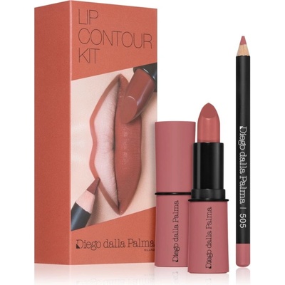 Diego dalla Palma Lip Contour Kit Diego dalla Palma Innocent Rose luxusný rúž 4 ml + Diego dalla Palma Matita Labbra ceruzka na pery 1,1 g kozmetická sada