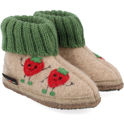 Haflinger Детски пантофи Haflinger Kid's Hüttenschuh Erdbeere Slippers - Paper Melange - размер 23 (EU) (702-6030-0111)