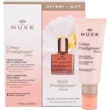 NUXE Crème Prodigieuse Boost : denní pleťový krém Creme Prodigieuse Boost Multi-Correction Silky Cream 40 ml + suchý olej Huile Prodigieuse Florale 10 ml pro ženy