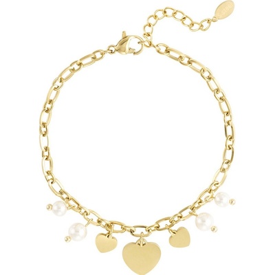 Ornamenti Pozlacený náramek Pearl gold OOR350034