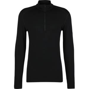Icebreaker Мъжко мериносово термобельо Icebreaker 260 Tech L/S Half Zip Merino base layer - Black - размер XXL (015-1977-0116)