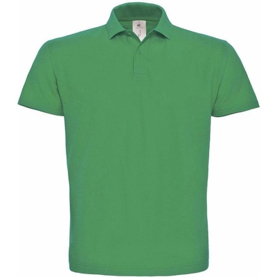 B&C ID.001 Piqué polo tričko zelené kelly