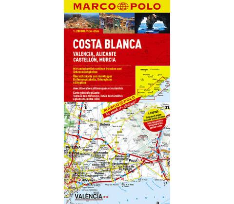 Španělsko - Costa Blanca mapa