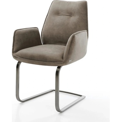 Delife Zoa-Flex mikrovlákno taupe vintage plochá grafit taštičkové pružiny