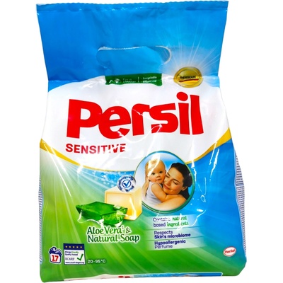 Persil прах за пране, Sensitive, 17 пранета, 1.02кг