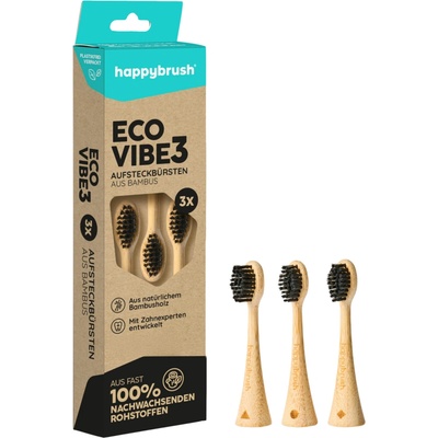 Happybrush pre kefky ECO VIBE 3 bambusové 3 ks