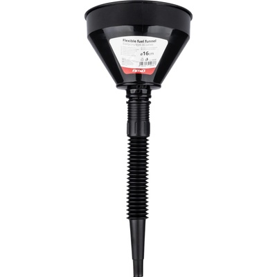 amio Flexibilný čierny univerzálny lievik so sitkom na kvapalné palivo vodu 16 cm -04038