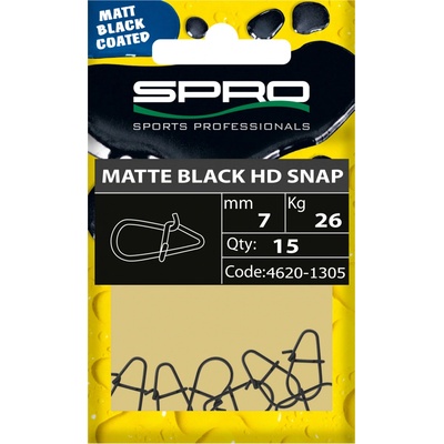 SPRO Karabinka matte black hd snap 3,5mm 9,5kg 15ks – Zboží Mobilmania