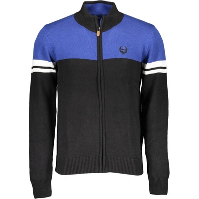 Gian marco venturi Мъжки кардиган gian marco venturi, Цвят Черно (au00424-fedoro_nero_royal-blueblack)