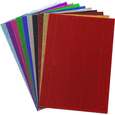 Блок за апликации Гофриран картон А4 10 цвята