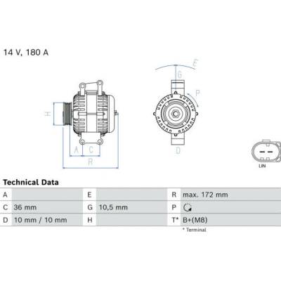 generátor BOSCH 0 986 086 030