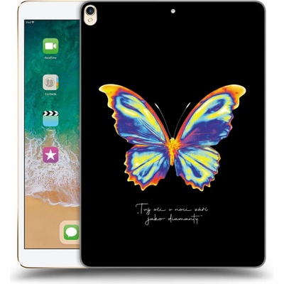 Picasee silikónový obal Apple iPad 10.5 2017 2. gen Diamanty prehľadný Black