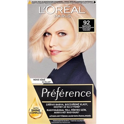 L'Oréal Féria Préférence 92 Iridescent Blonde