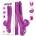 Action Nico Vibrator with Clit Hitting Ball & Alternating Dildos Purple