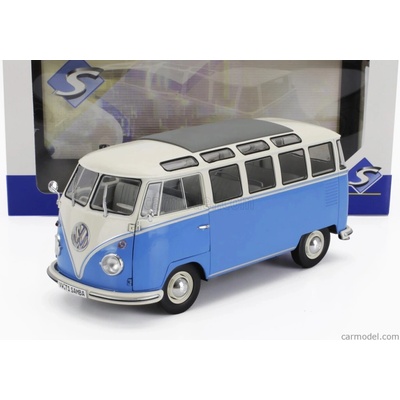 Solido Volkswagen T1 Samba Minibus 1962 Světle Modrá Bílá 1:18