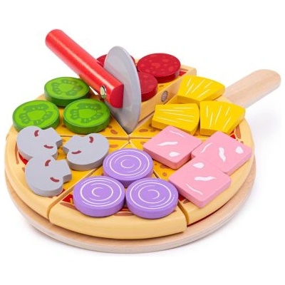 Bigjigs Toys - Направи си пица с дървени елементи (BJ457)