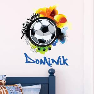 Ambiance Стикер за стена с името Football Graffitti - Ambiance (col-incVP002+col-inc-alfa026)