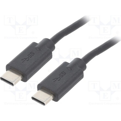 Qoltec 52345 USB 20, USB C vidlice,z obou stran, 2m, černý