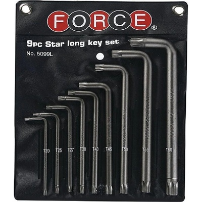FORCE Комплект Г-образни удължени шестограми Force - T-20H-T-60H, 9 бр (JN62835)