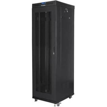 Lanberg Комуникационен шкаф, Lanberg rack cabinet 19" free-standing 42U/600x800 (flat pack) with mesh door lcd black v2 (FF01-6842-23BL)