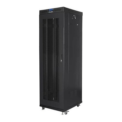 Lanberg Комуникационен шкаф, Lanberg rack cabinet 19" free-standing 42U/600x800 (flat pack) with mesh door lcd black v2 (FF01-6842-23BL)