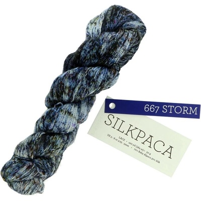 Malabrigo Silkpaca Storm SA667 modrá