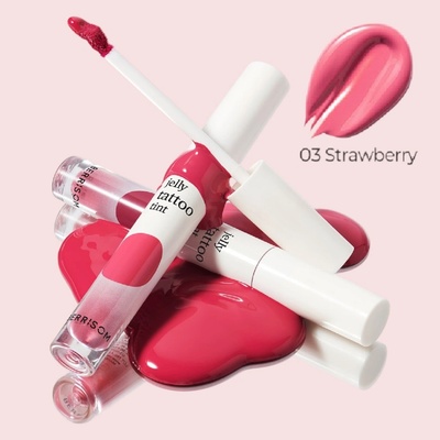 Berrisom Jelly Tattoo Tint 03 Strawberry Dlouhotrvající hydratační tint na rty 6 g – Hledejceny.cz