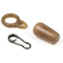 Rybárske karabínky a obratlíky FOX Edges Standard Run Ring Kit -trans khaki 8 ks