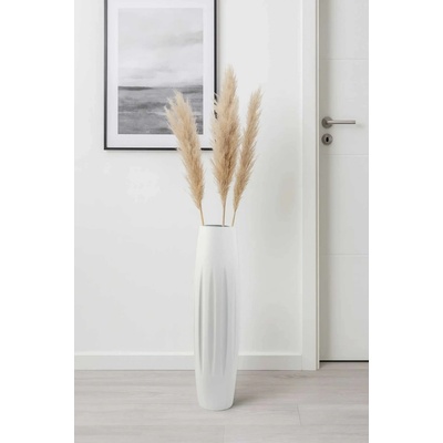 eshop-kvetinace.sk Vysoká váza VERTIGA, sklolaminát, výška 80 cm, biely mat
