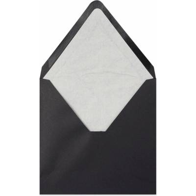 Vystlané obálky - 160 x 160 mm - Černá + bílý luxusní papír