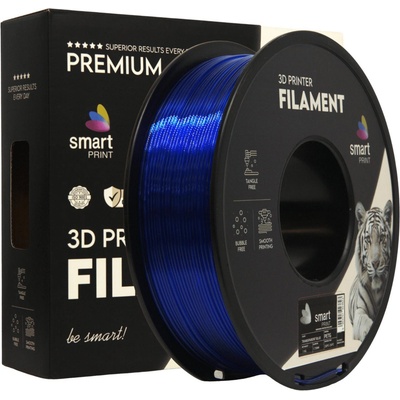 Smart Print FG-S199-E1, 3D филамент, PETG, 1, 75mm, 1000g, Прозрачно син (Transparent blue) (FG-S199-E1)