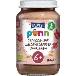 Salvest Ponn BIO Малини с зърнени храни 200 г (75487)