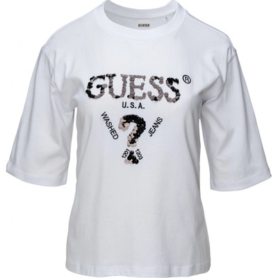Guess Bavlnené tričko AURLIE dámske V4YI06 I3Z14 V4YI06.I3Z14 biela