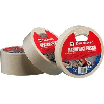 Den Braven Maskovacia krepová páska 80 °C 50 m x 38 mm svetlo žltá B703MA