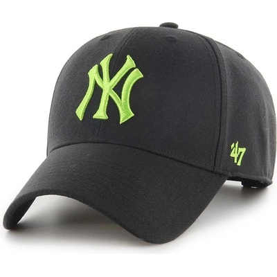 47 brand Шапка с козирка с вълна 47 brand MLB New York Yankees в черно с апликация B-MVPSP17WBP-BKAM (B.MVPSP17WBP.BKAM)