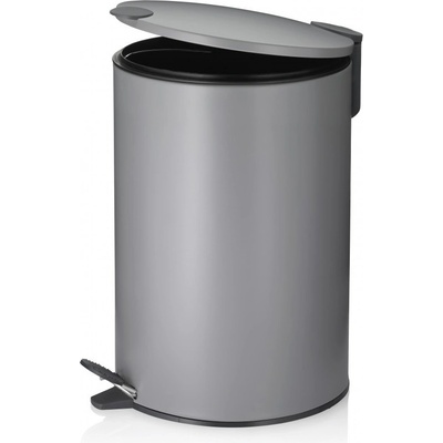 Kela Кош за отпадъци с педал Mats - светло сив - 12 л (KELA 10640)
