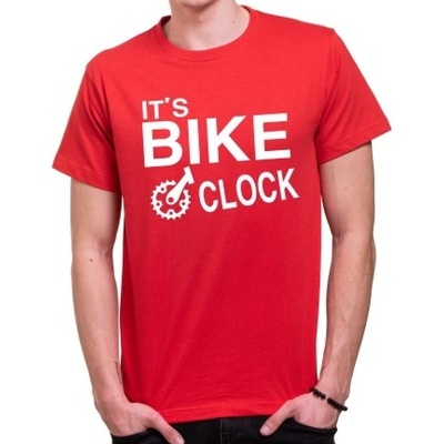 Fajntričko tričko It's Bike O'clock červená