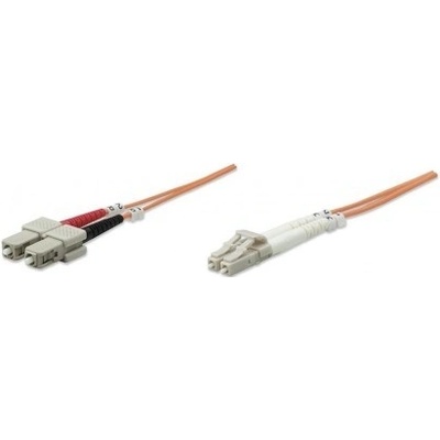 Intellinet 470353 Fiber optic patch LC-SC duplex 1m 50/125 OM2 multimode, 1m